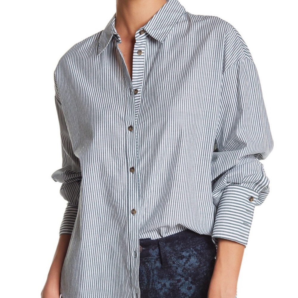 Free People Lakehouse Oversized Button Down